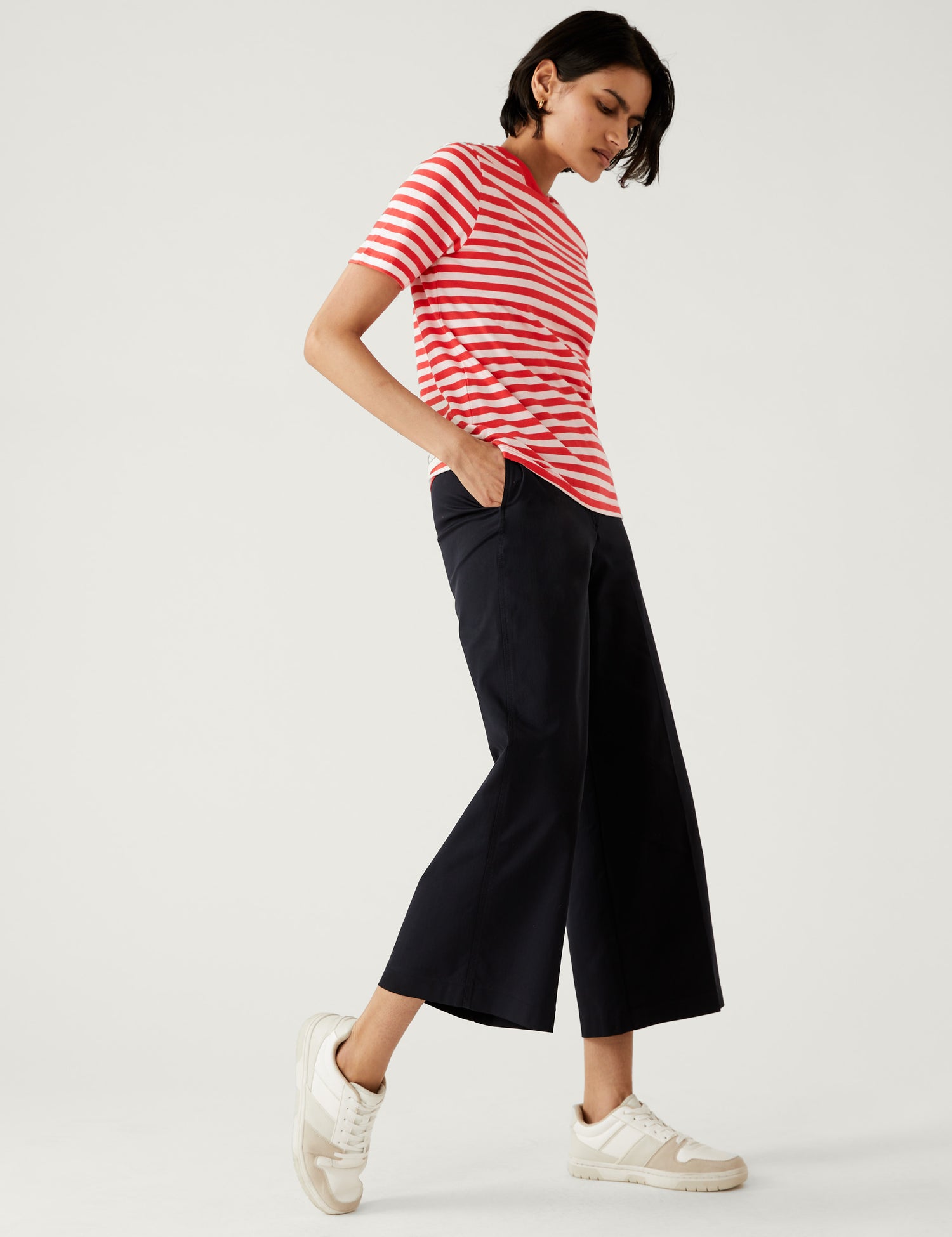 Camiseta rayas de manga corta