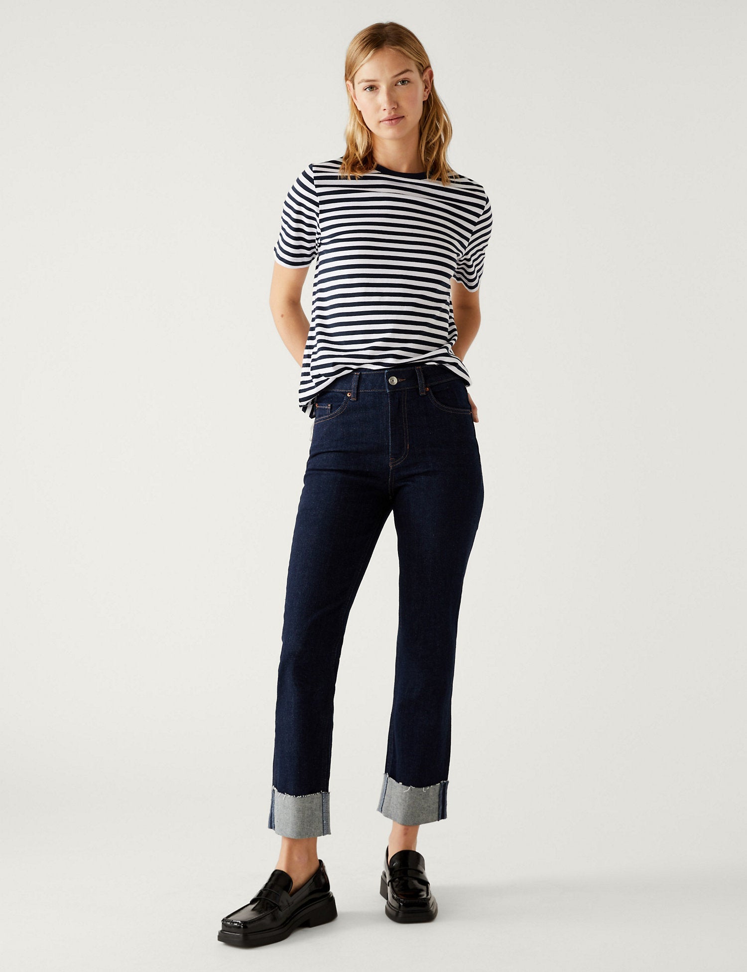 Camiseta rayas de manga corta