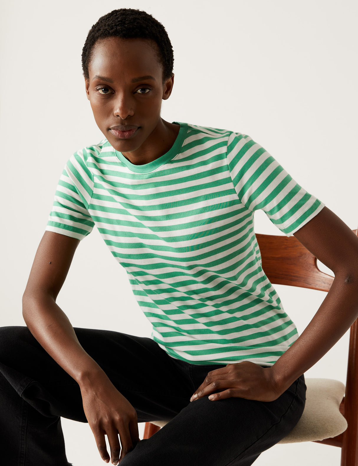 Camiseta rayas de manga corta