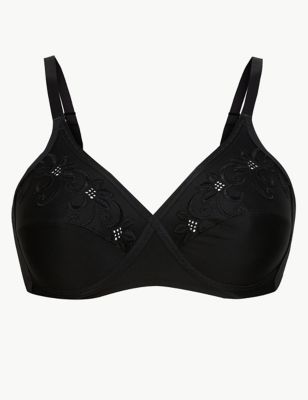 Sujetador sin aro bordado