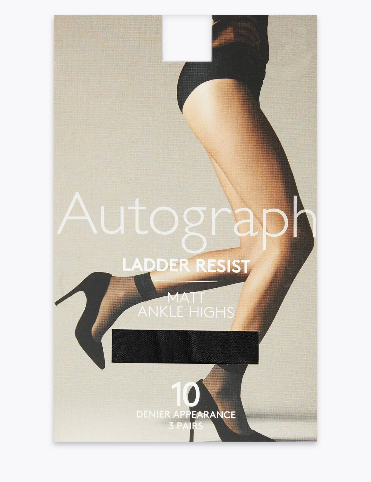 Pack x3 medias tobillo 10 Denier