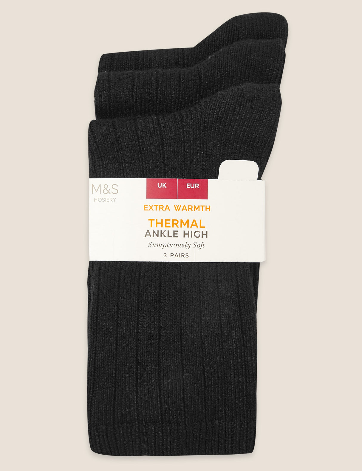 Pack 3 calcetines térmicos lisos