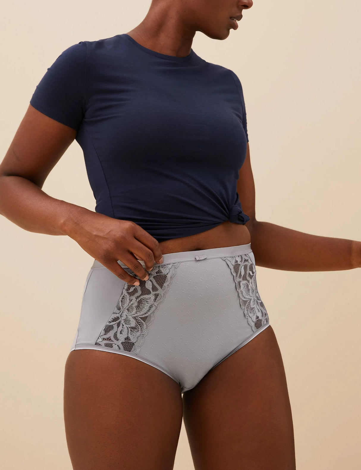 Pack 3 Bragas altas con encaje