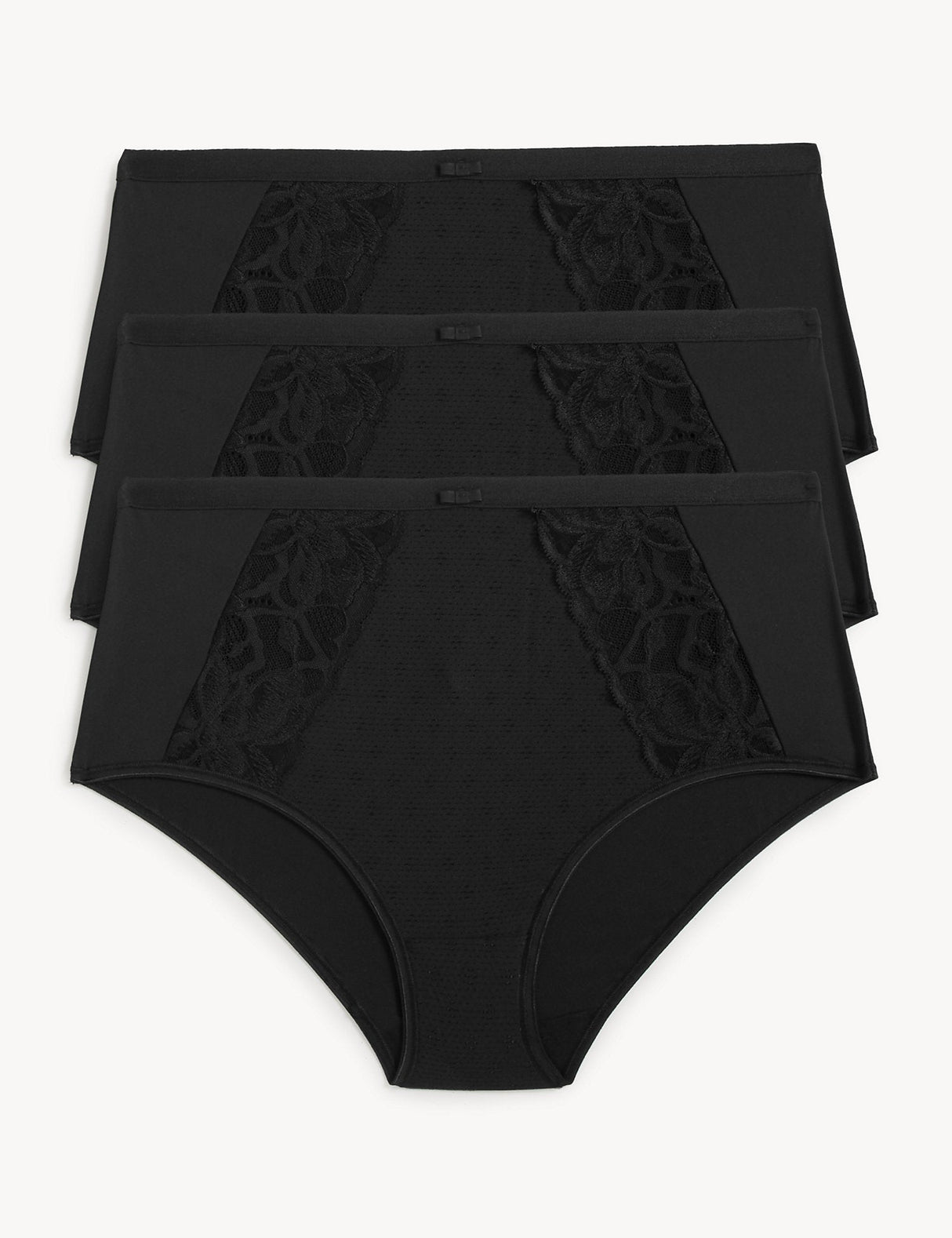 Pack 3 Bragas altas con encaje