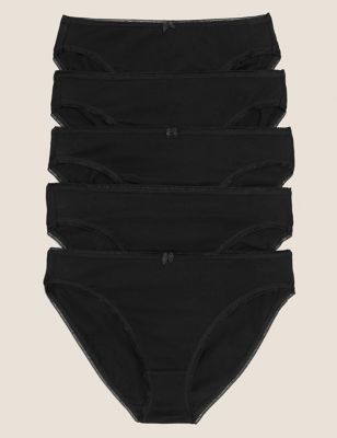 Pack x5 bragas altas lisas