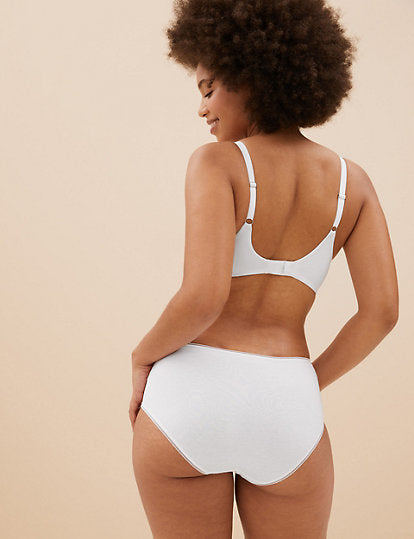 Pack x5 bragas altas lisas