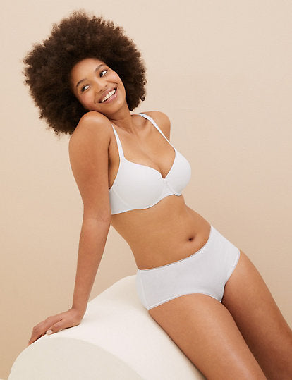 Pack x5 bragas altas lisas