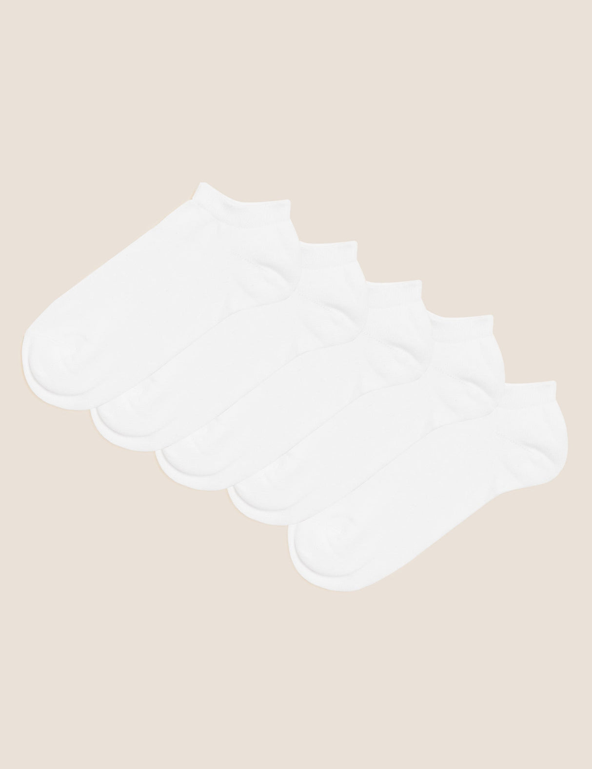 Pack de 5 pares de calcetines tobilleros lisos