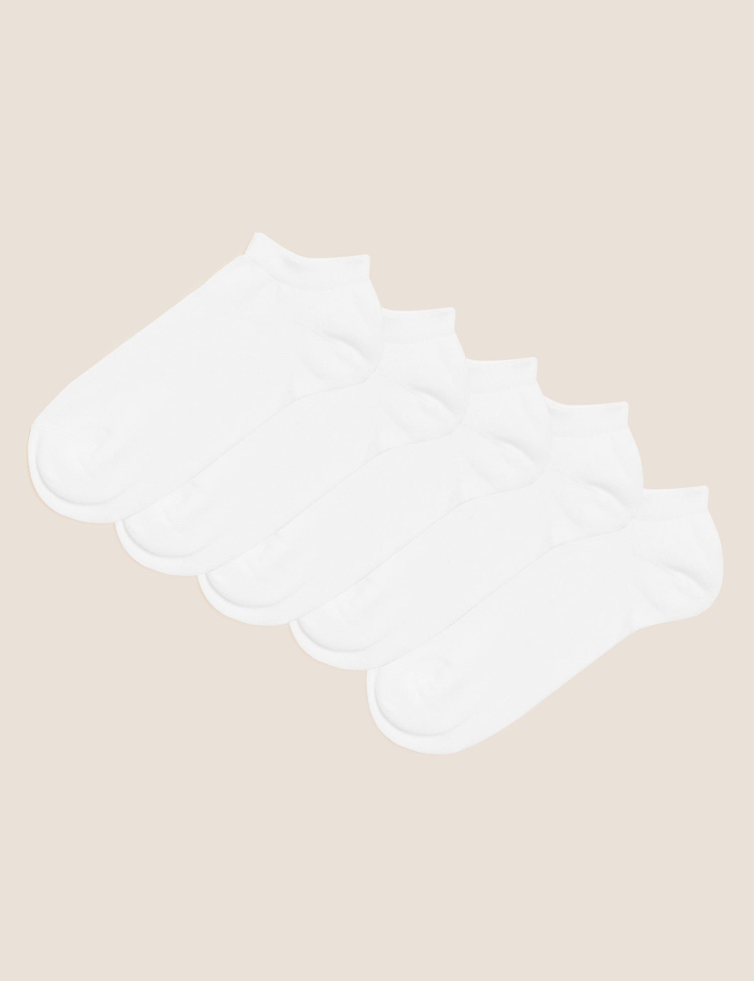 Pack de 5 pares de calcetines tobilleros lisos