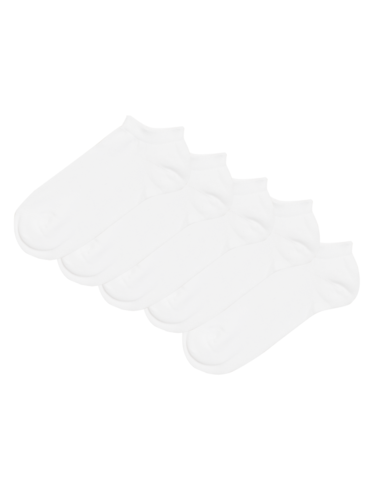 Pack de 5 pares de calcetines tobilleros lisos