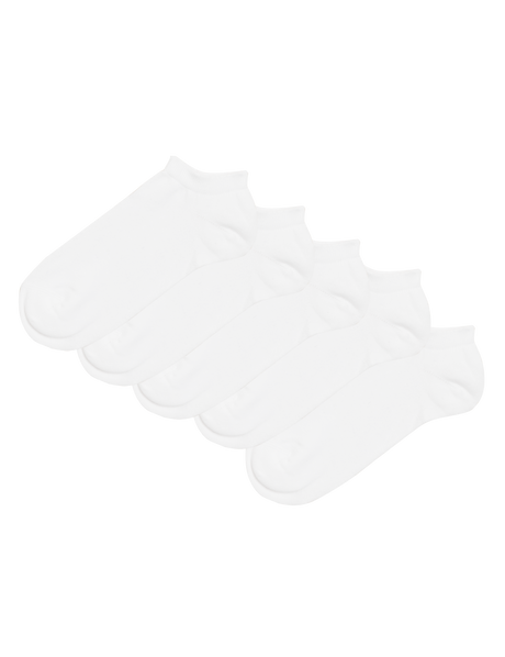 Pack de 5 pares de calcetines tobilleros lisos