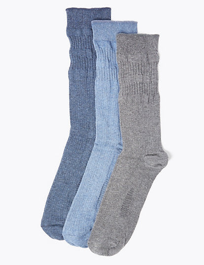 Pack de 3 pares de calcetines sin patente