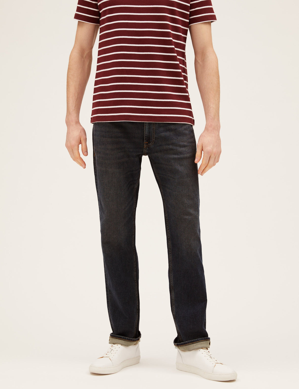 Pantalón vaquero elástico de punto