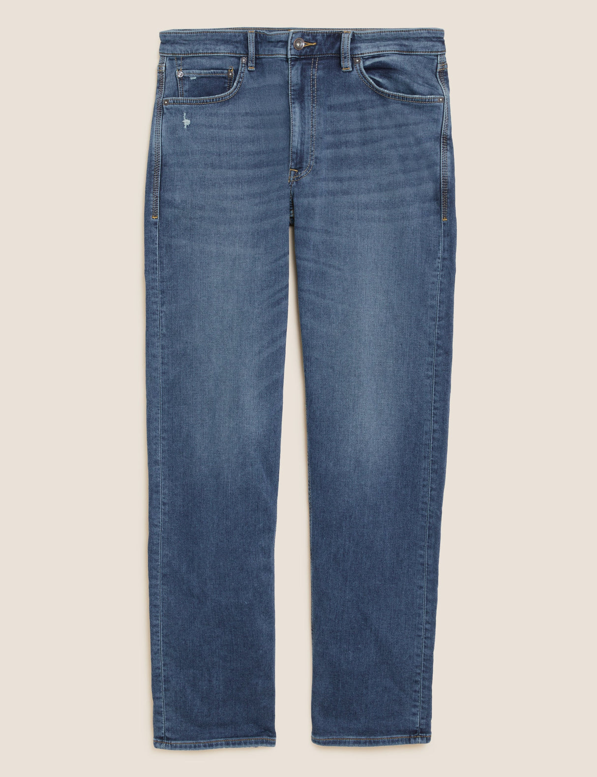 Pantalón vaquero elástico de punto