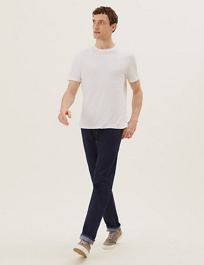 Pantalón elástico de corte recto