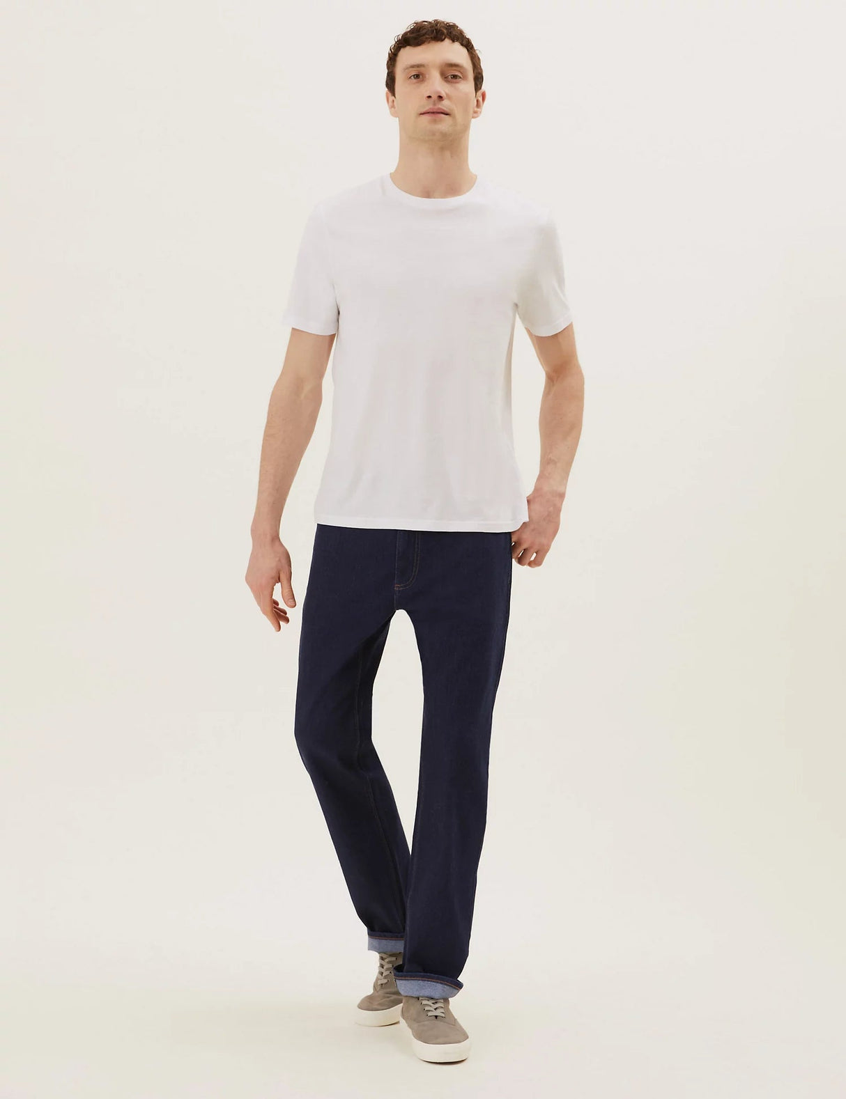 Pantalón elástico de corte recto