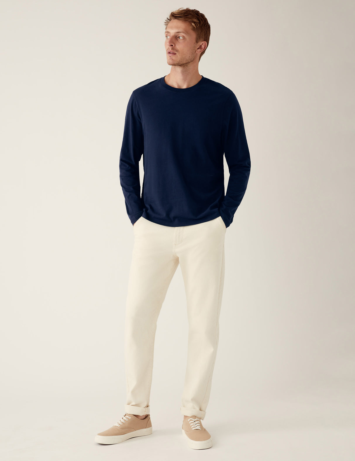 Camiseta lisa manga larga