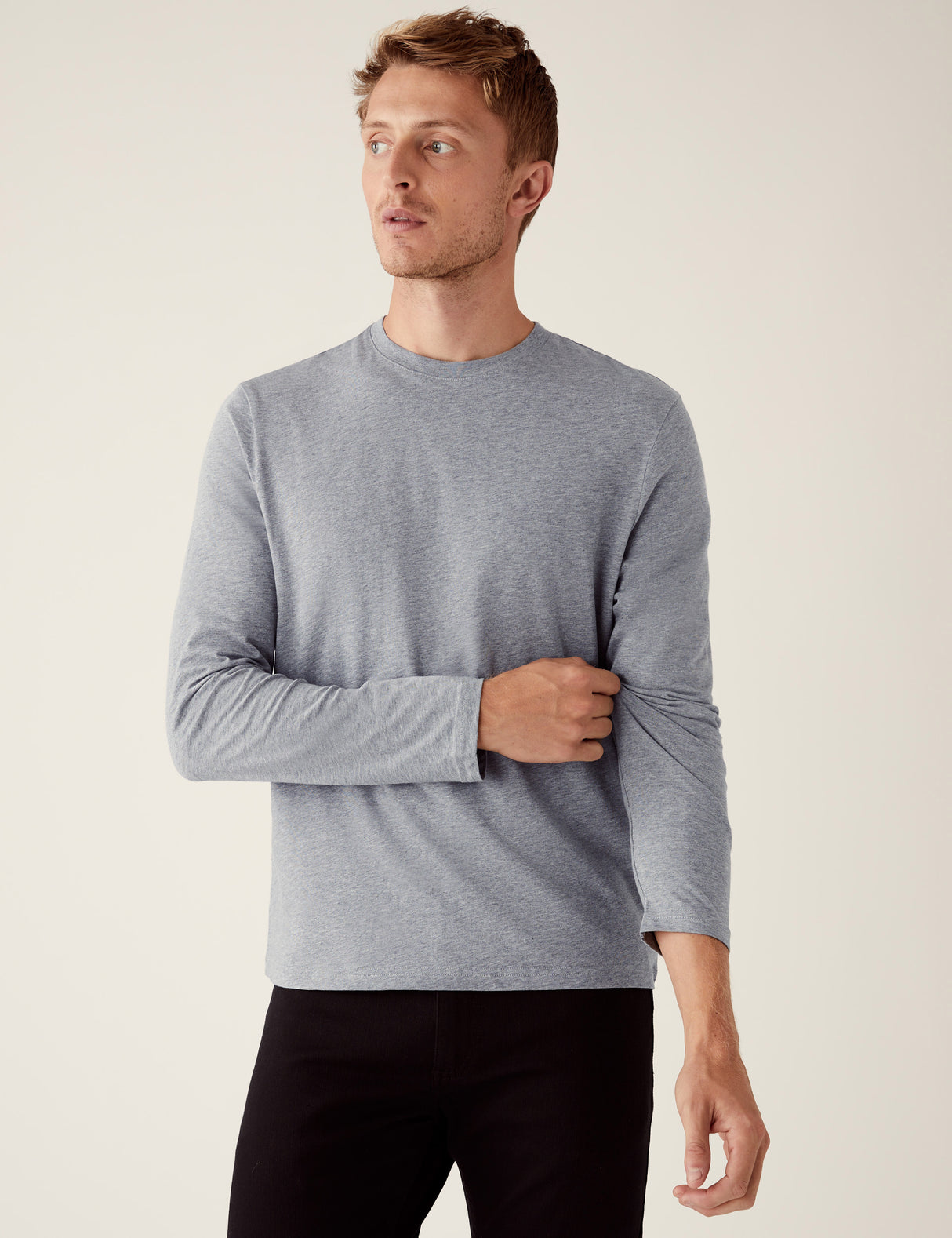 Camiseta lisa manga larga