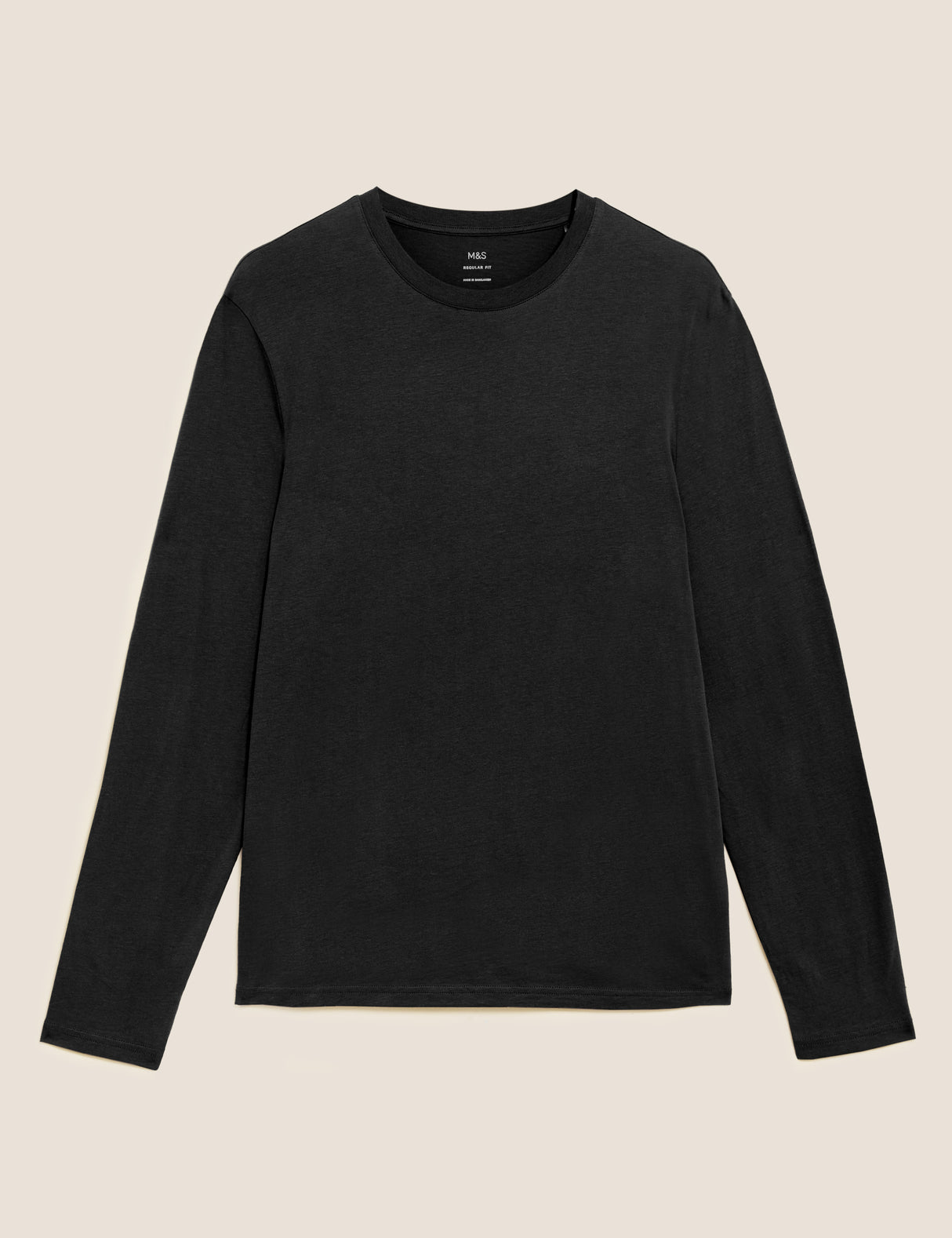 Camiseta lisa manga larga