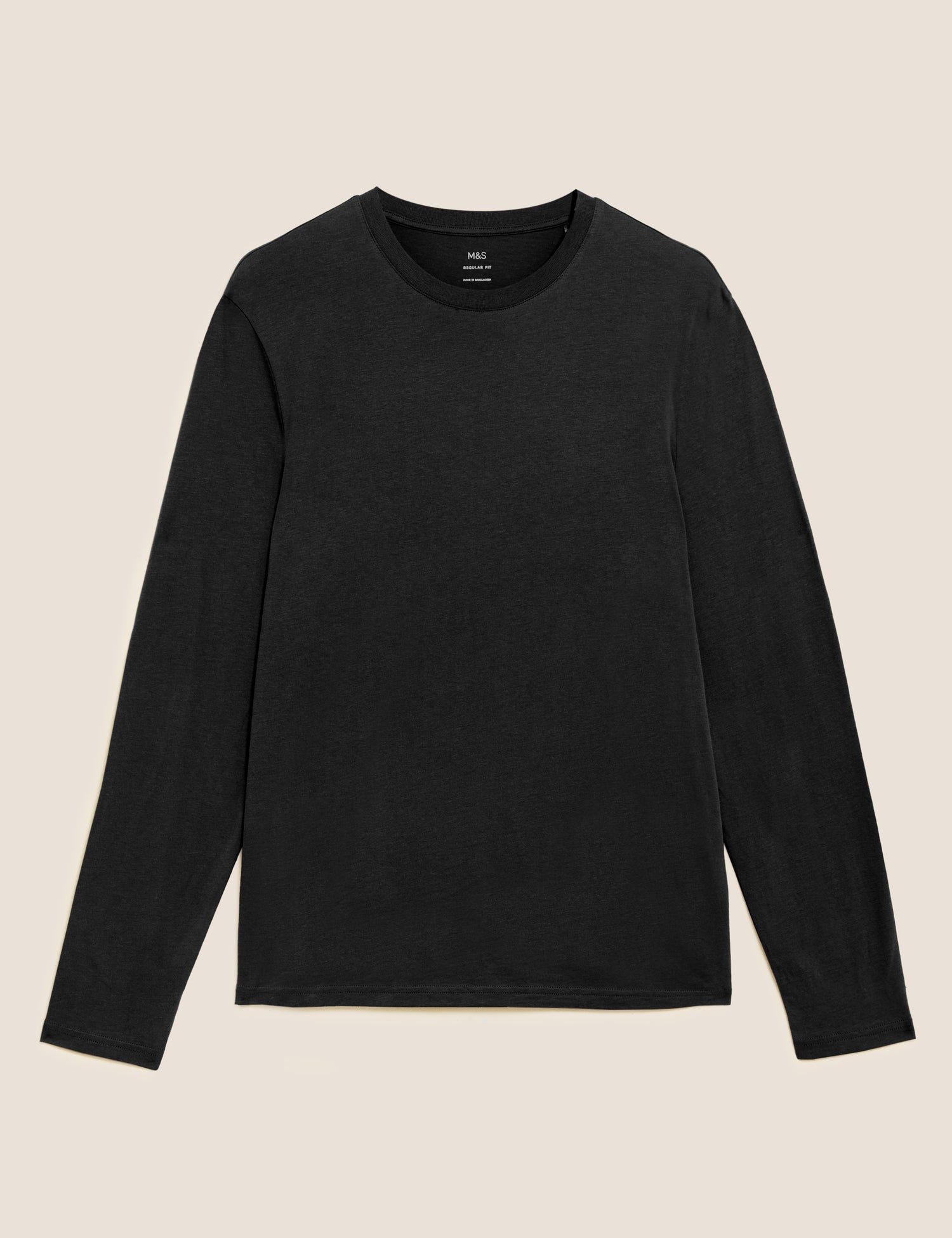 Camiseta lisa manga larga