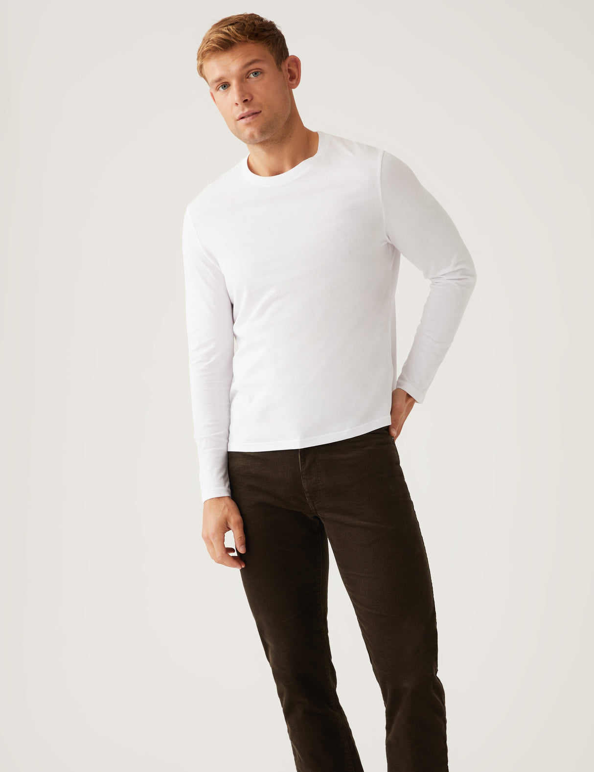 Camiseta lisa manga larga