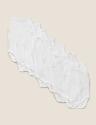Pack de 7 bodies de algodón sin mangas
