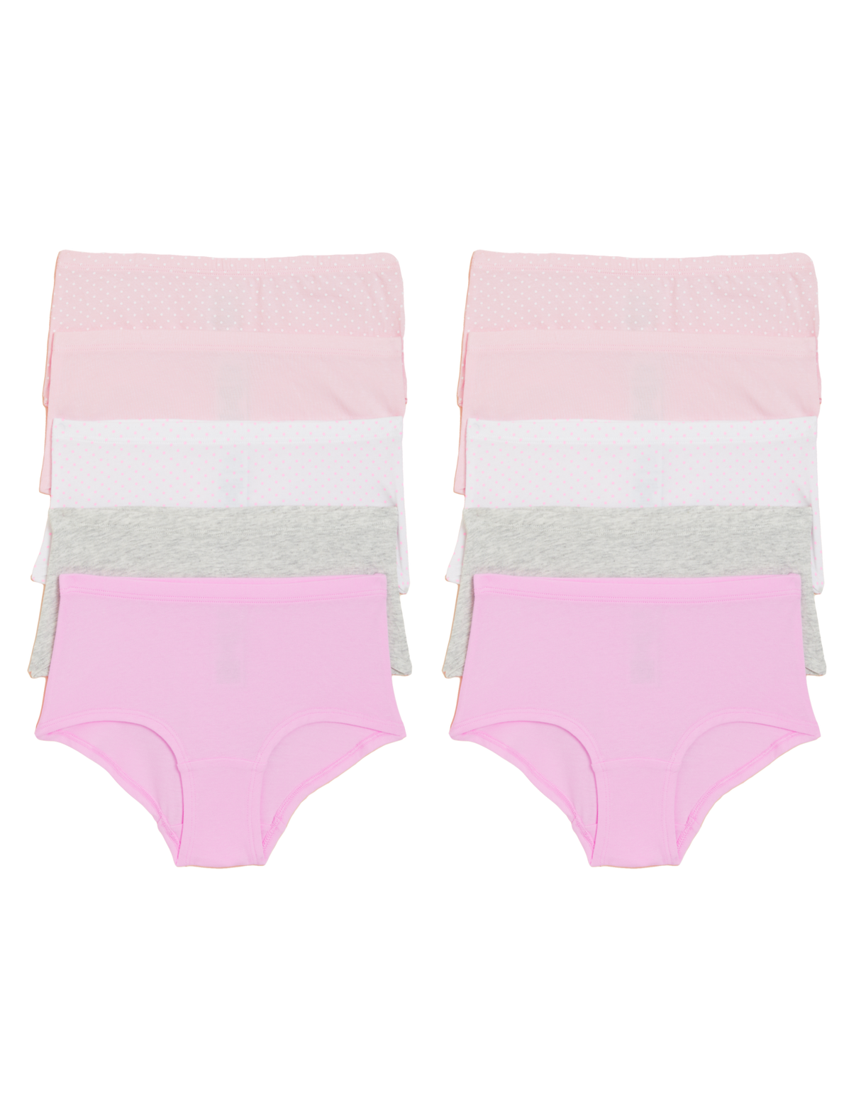 Pack de 10 shorts lisos/lunares