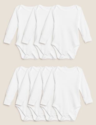 Pack de 7 bodies de algodón de manga larga