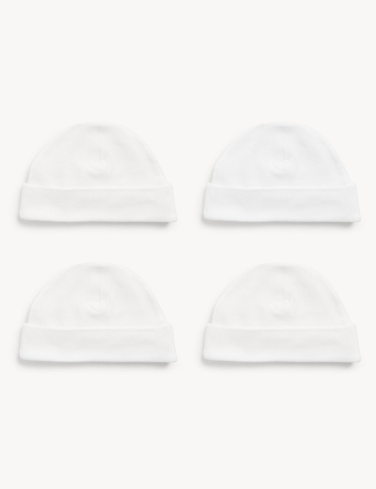 Pack de 4 gorros blancos