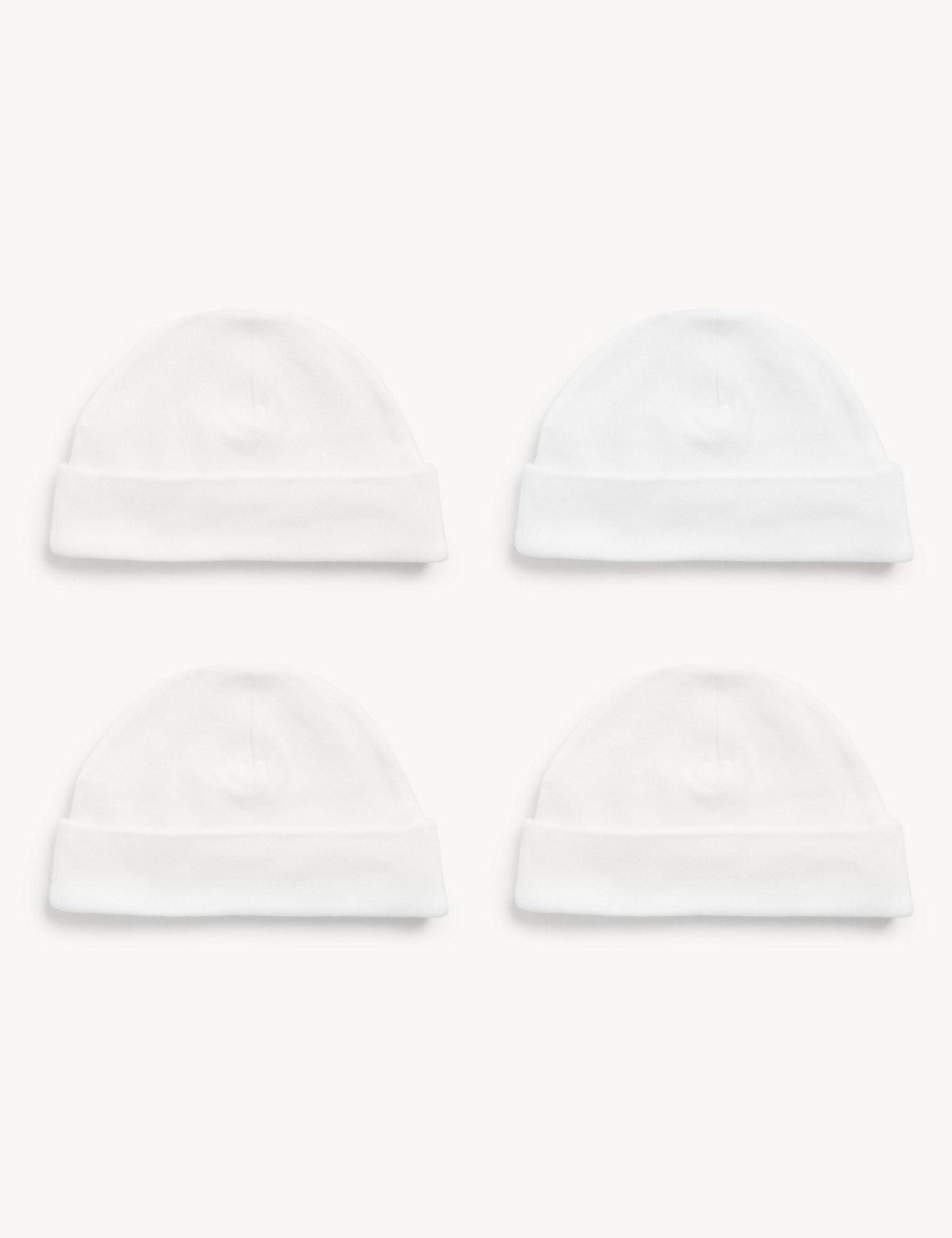 Pack de 4 gorros blancos