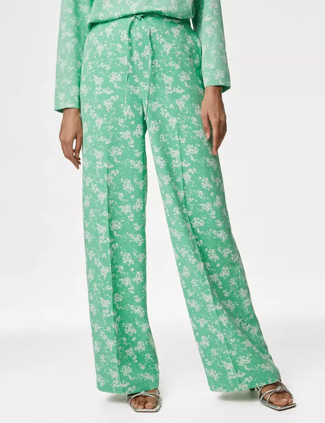 Pantalón Floral pata ancha