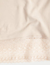 Braga alta Midi de algodón con pata y borde de encaje