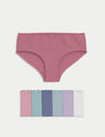 Pack de 7 braguitas lisas con lacito