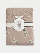 Pijama de manga corta estampado flat pack
