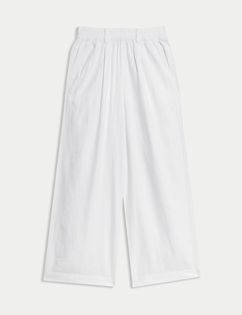 Pantalón pescador de lino viscosa