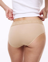 Pack x5 bragas altas detalle encaje