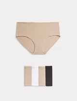 Pack x5 bragas altas lisas