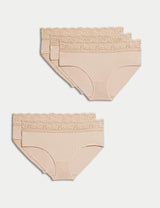 Pack x5 bragas altas detalle encaje