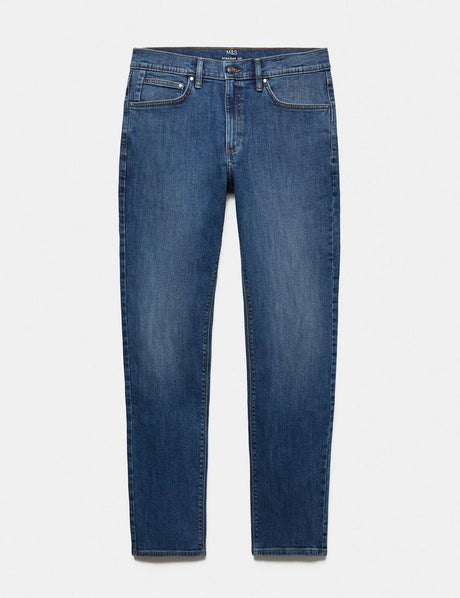 Pantalón elástico de corte recto