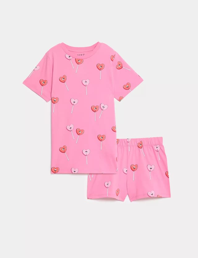 Pijama corto corazones