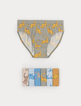 Pack de 7 briefs con diseño animales