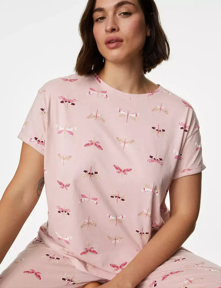 FP Pijama manga corta diseño libélulas