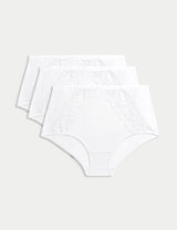 Pack 3 bragas altas con encaje F.B.