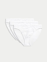 Pack 3 bragas altas detalle encaje H.L.
