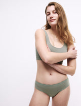 Pack 3 bragas brasileñas de algodón con vivo de encaje