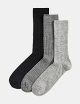 Pack de 3 pares de calcetines de algodón egipcios Autograph