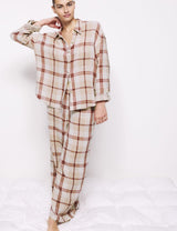 Pijama de manga larga de cuadros