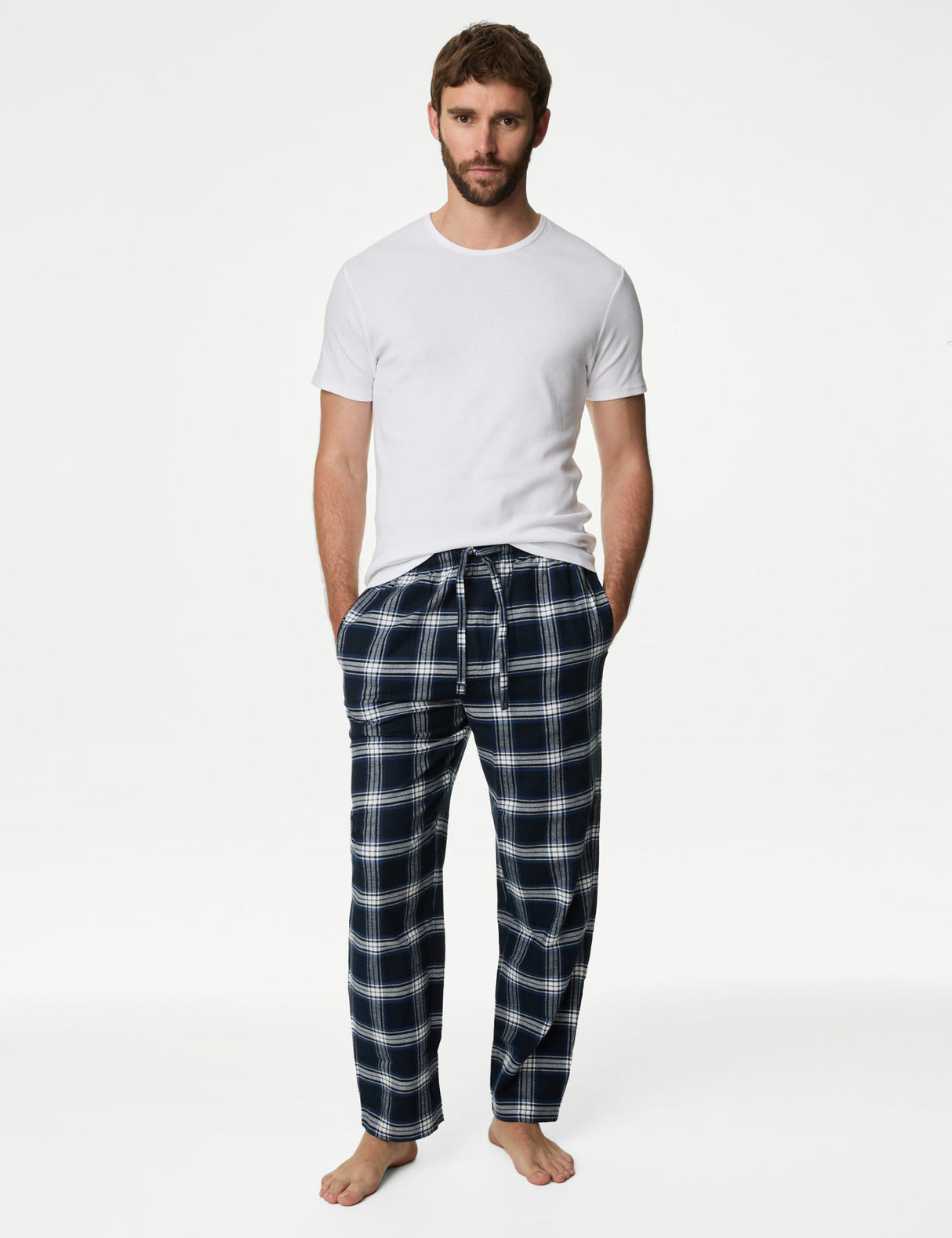 Pack de 2 pantalones largos de franela a cuadros