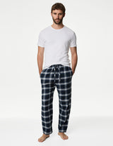 Pack de 2 pantalones largos de franela a cuadros