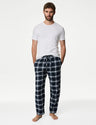 Pack de 2 pantalones largos de franela a cuadros